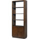 Kesden Pyramid Brown Bookshelf, Wooden, 4-Shelf