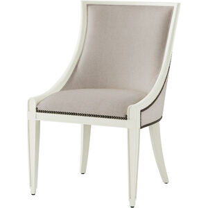 Stockton Ivory Lacquered and Upholstered Dining Chair