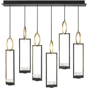 Delphi LED 48 inch Black Pendant Ceiling Light in Up