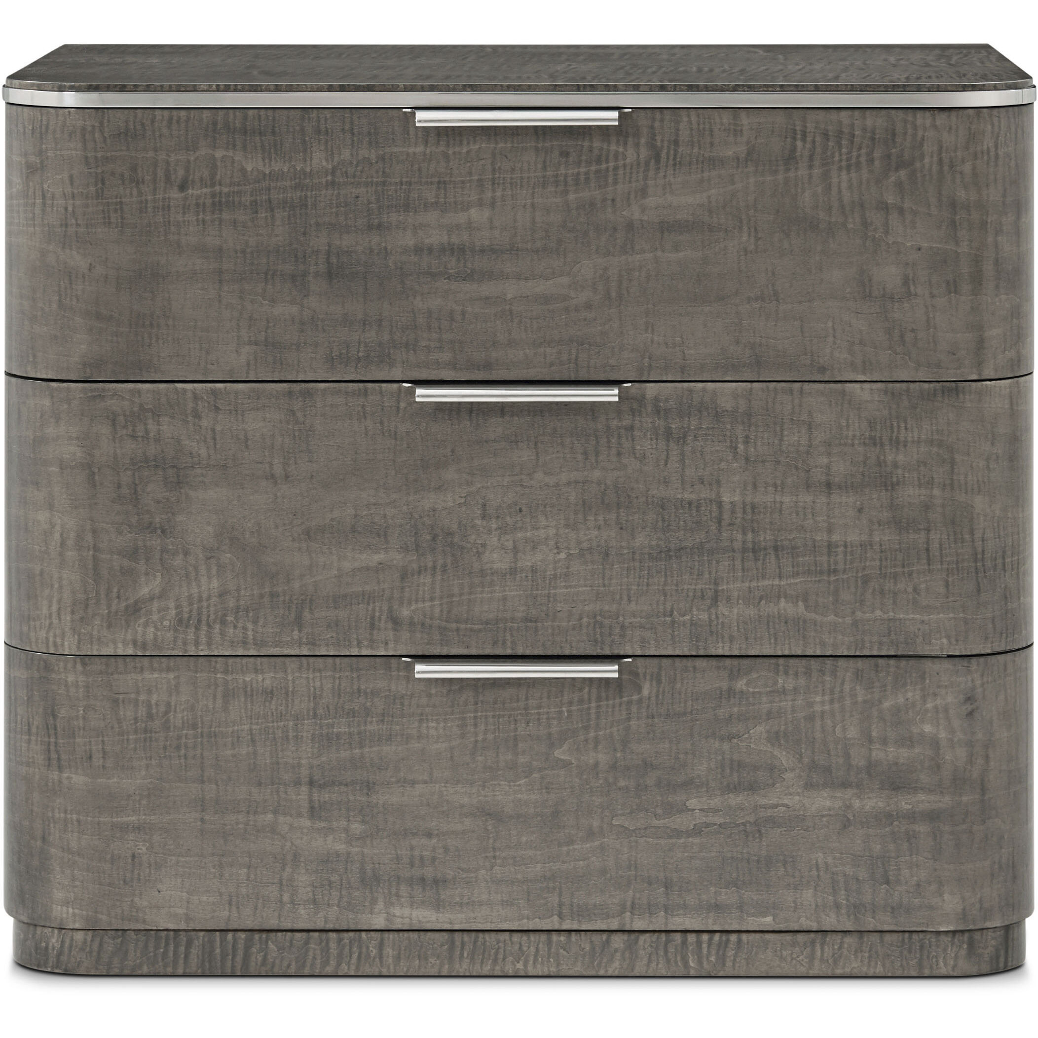 Hudson 32 X 28 inch Pebble Grey Closed Nightstand, Wooden