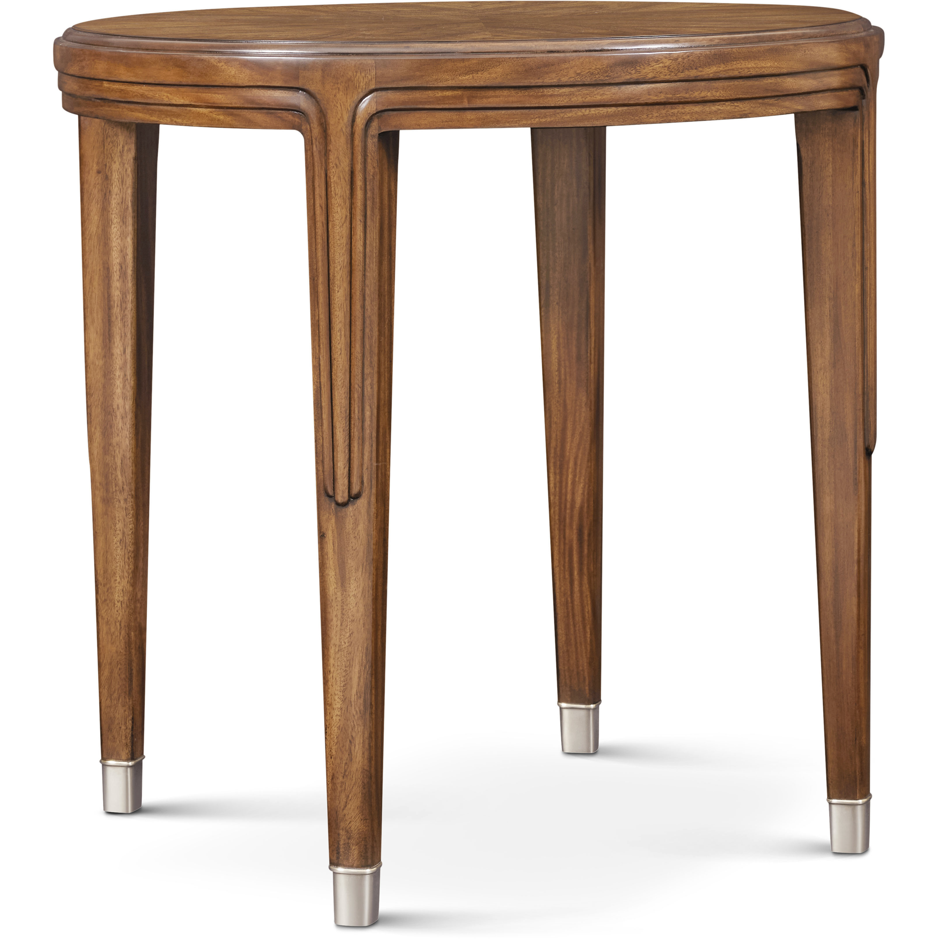 Dorchester 24 X 24 inch Mayfair / Antique White Brass End Table, Wooden