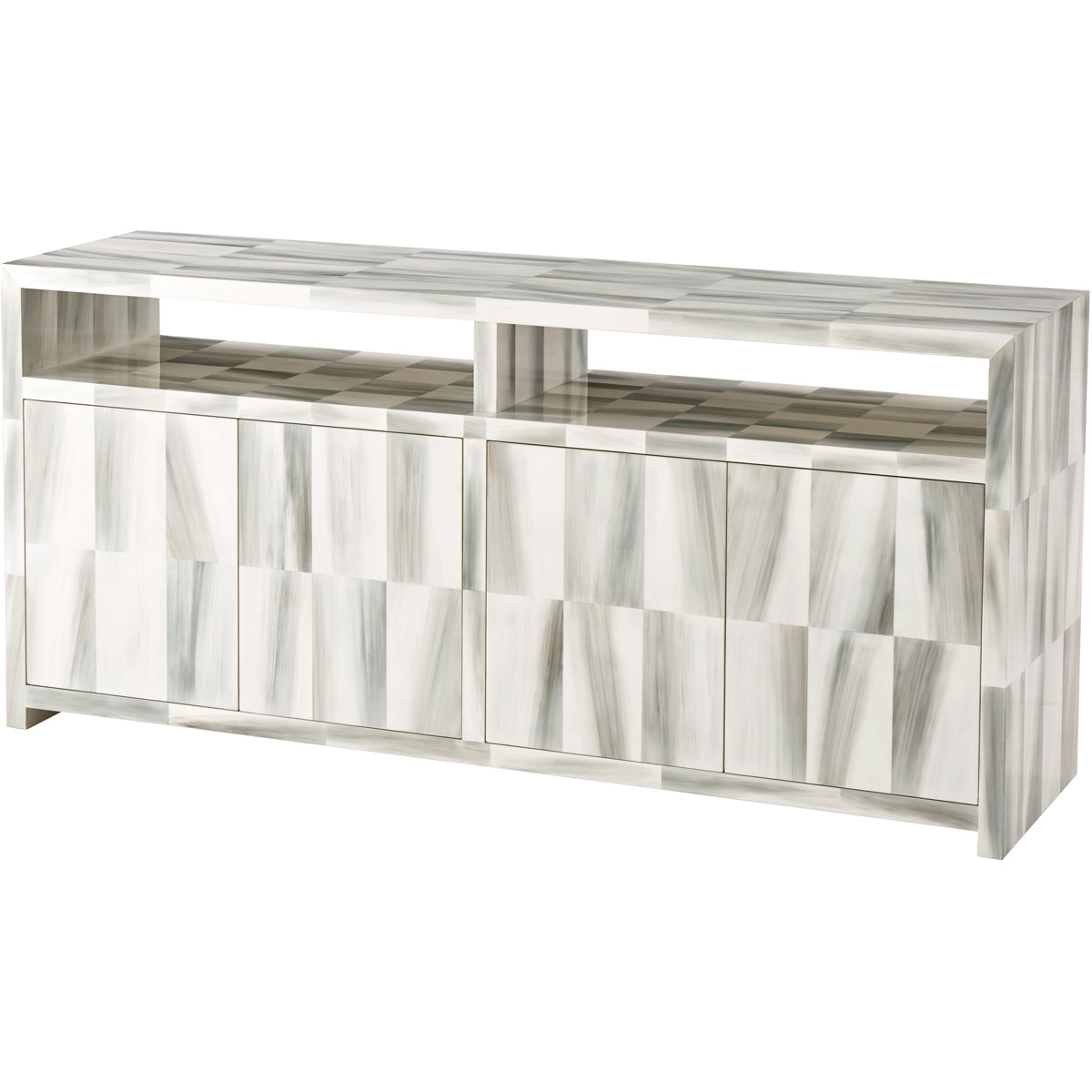 Biscayne 68 X 18 inch Hand Painted Faux Horn Tiled Buffet