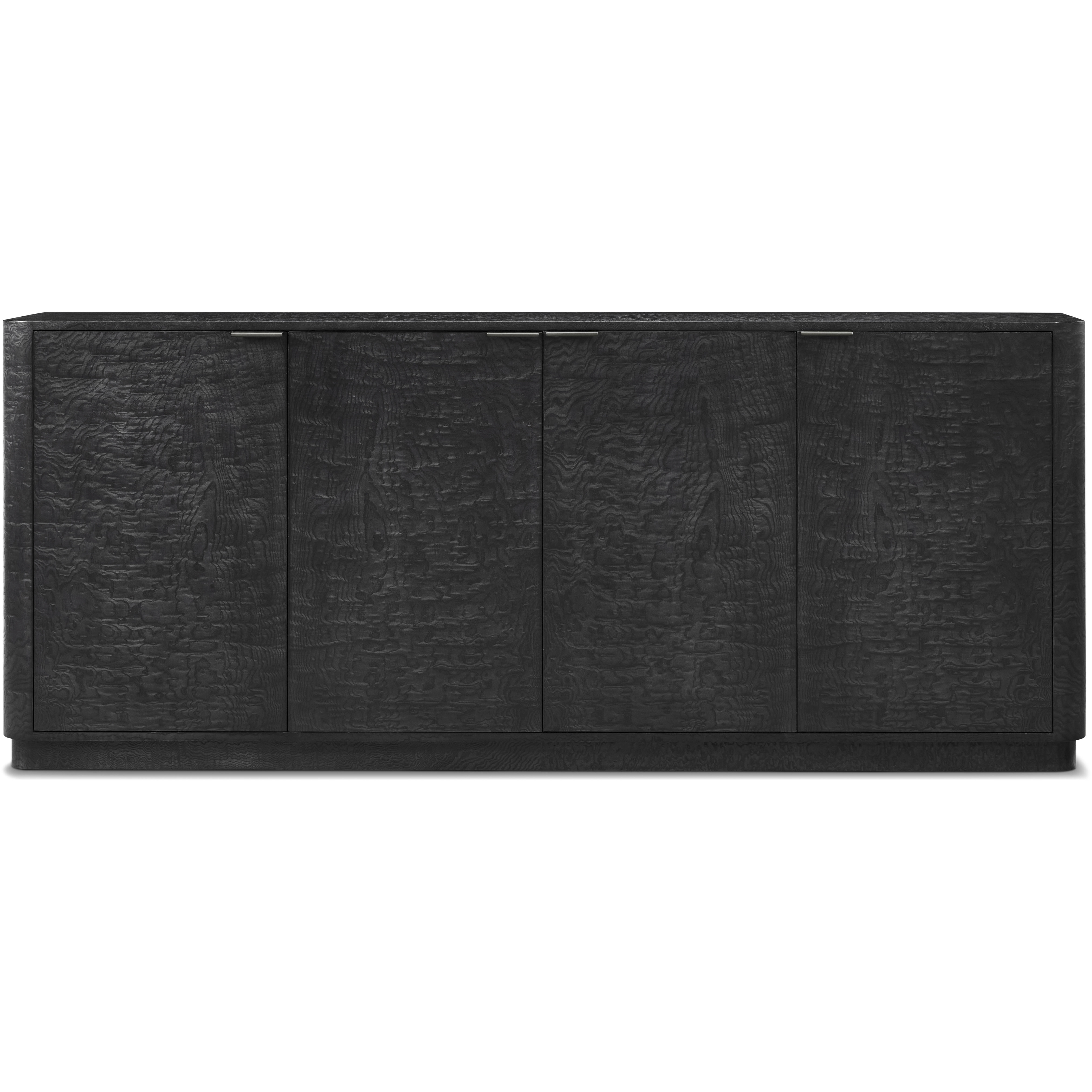 Kesden 86 X 18 inch Silent Black Sideboard, Wooden, 4-Door