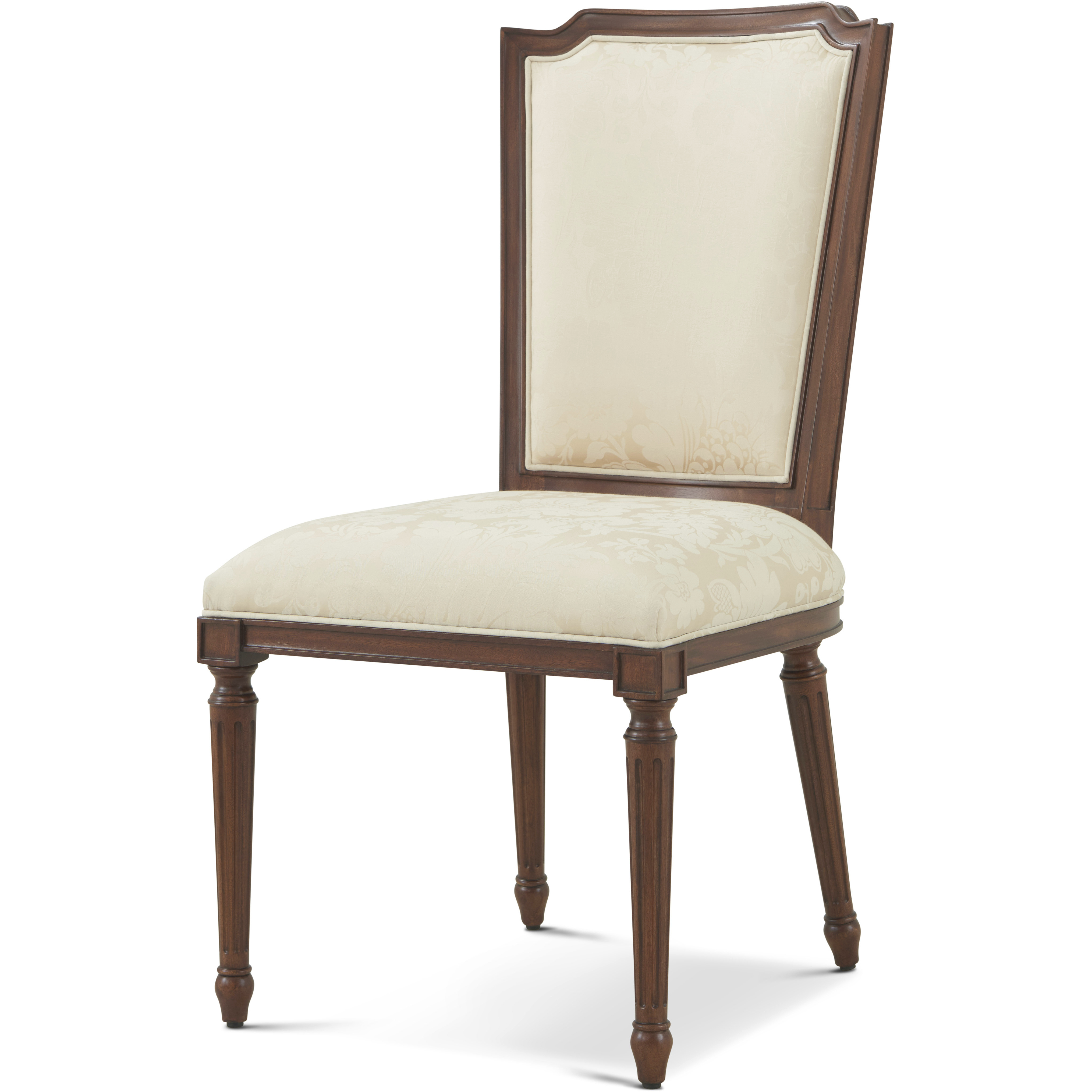 Caraway Heritage Brown Side Chair, Wooden, Upholstered, TA Originals