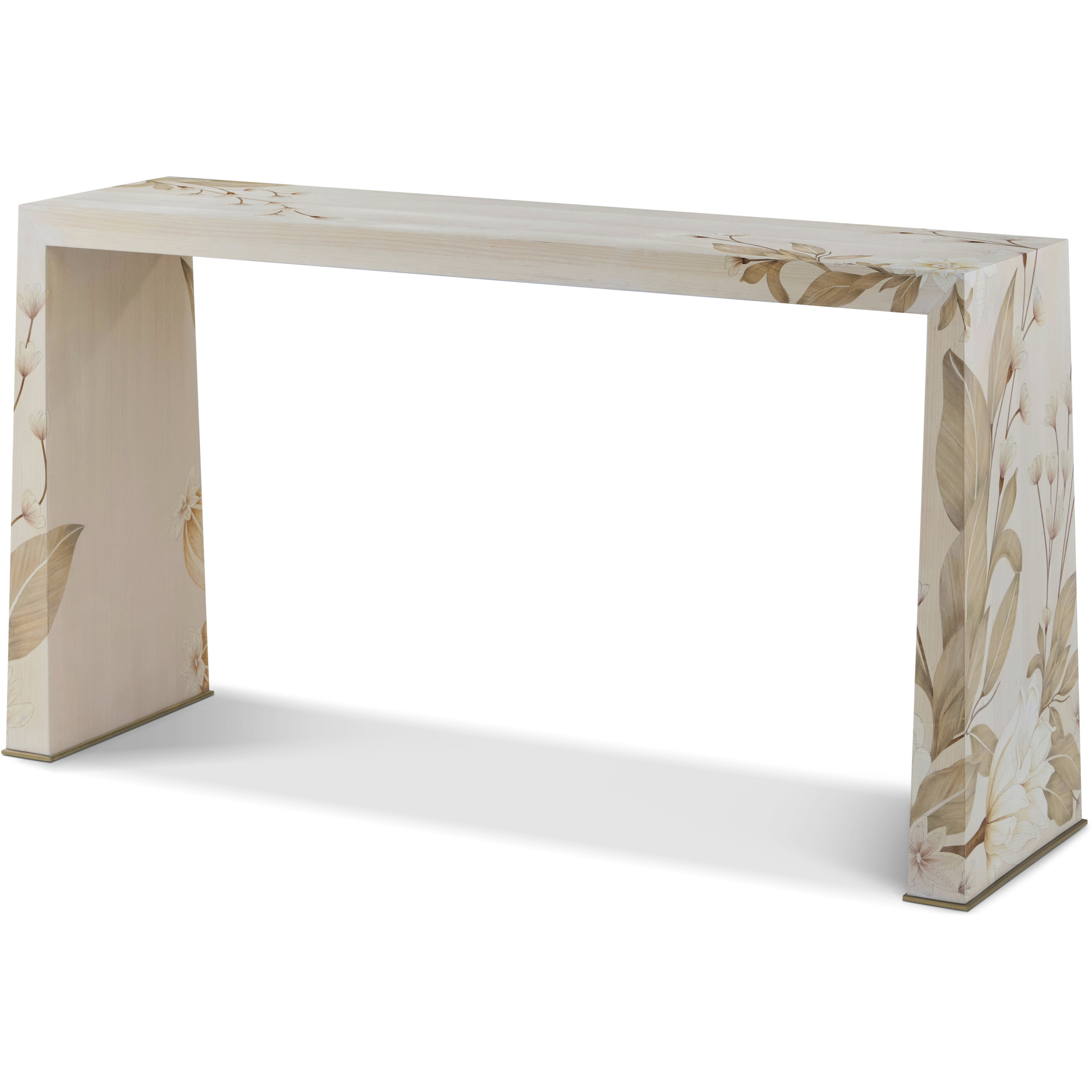 Bouquet 56.5 X 16 inch Buttercream Console Table, Wooden