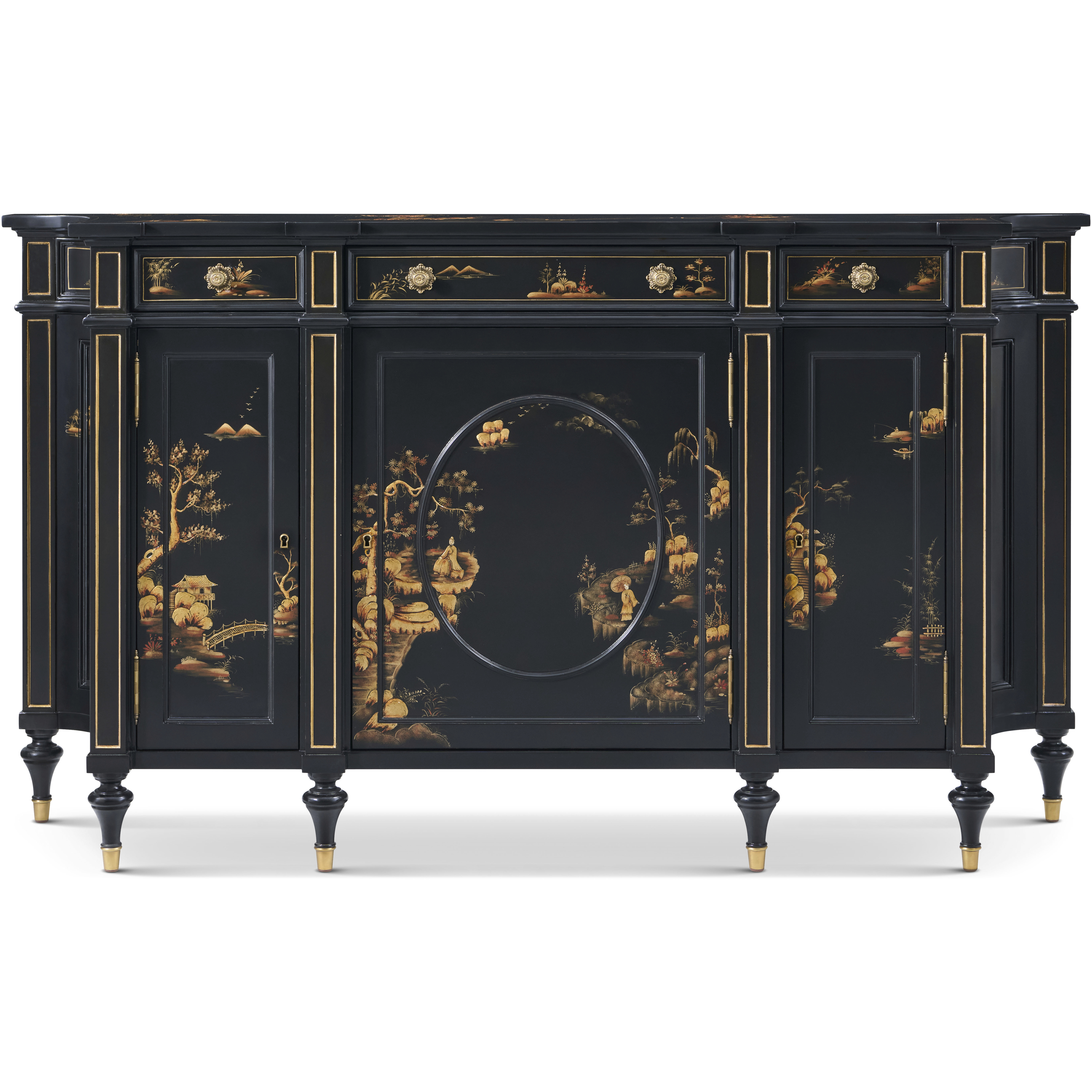 Brushwork Emperor Cabinet, Wooden, 3-Door