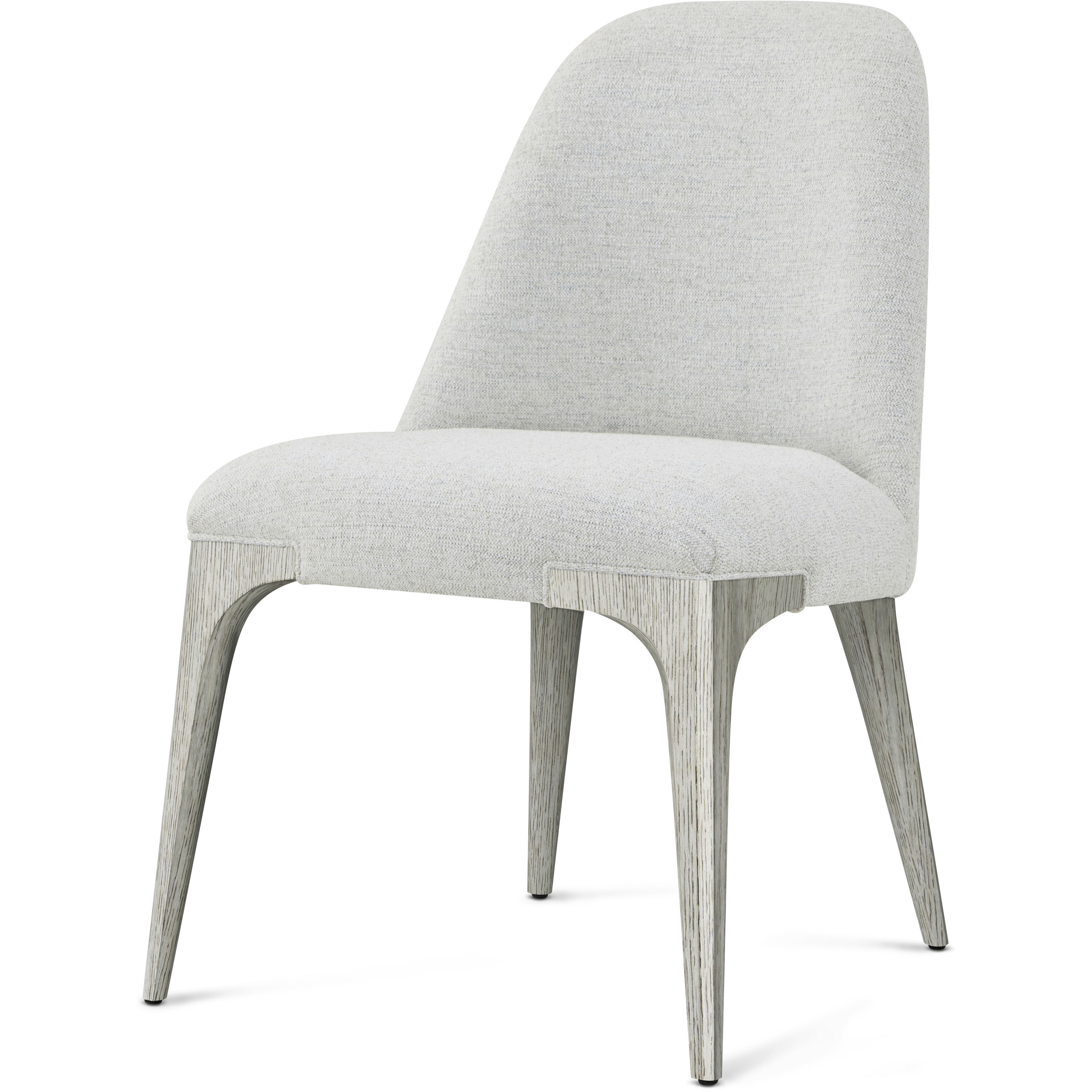 Spencer St. James Argento Dining Side Chair, Wooden, Upholstered