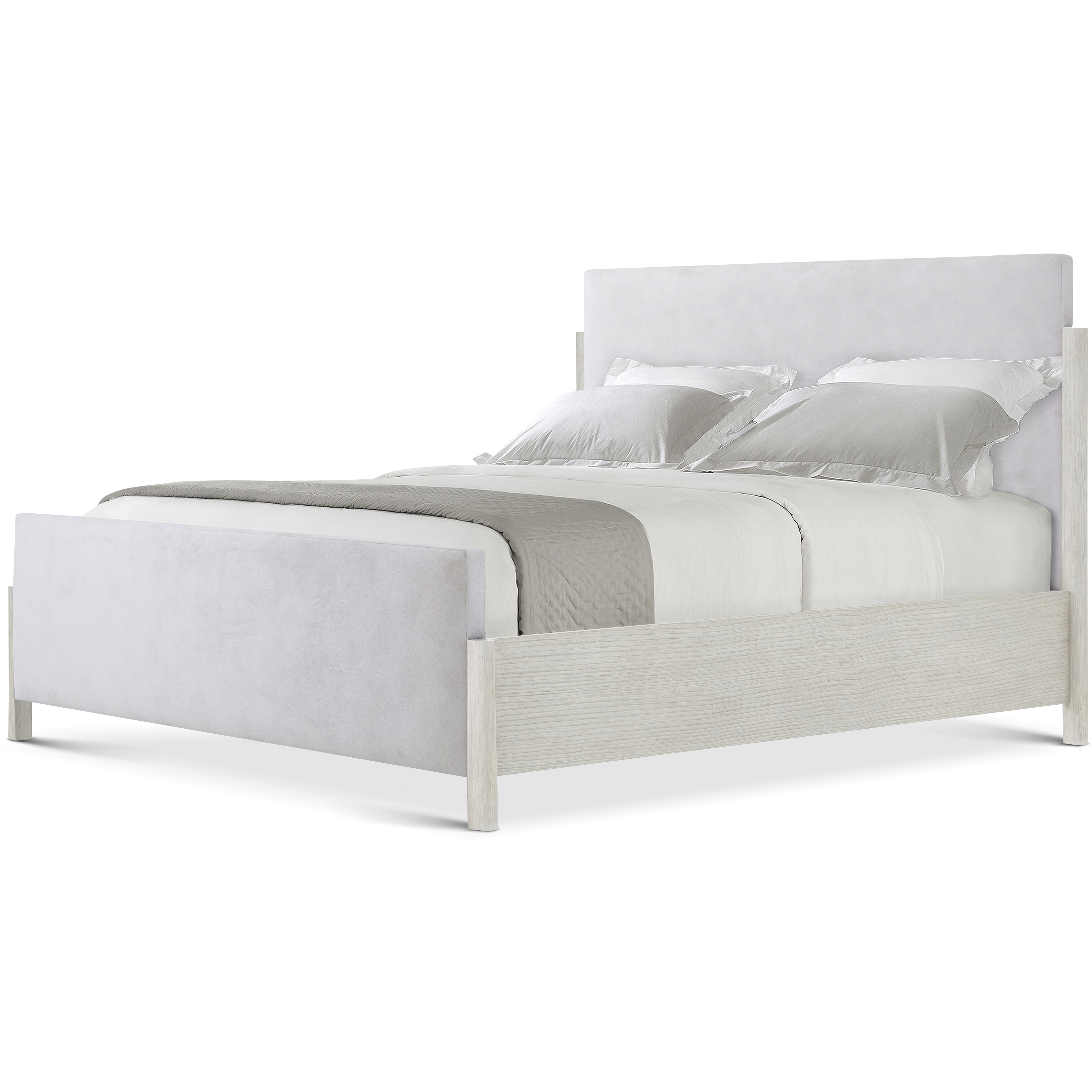 Urbane Sundew California King Bed, Wooden, Upholstered