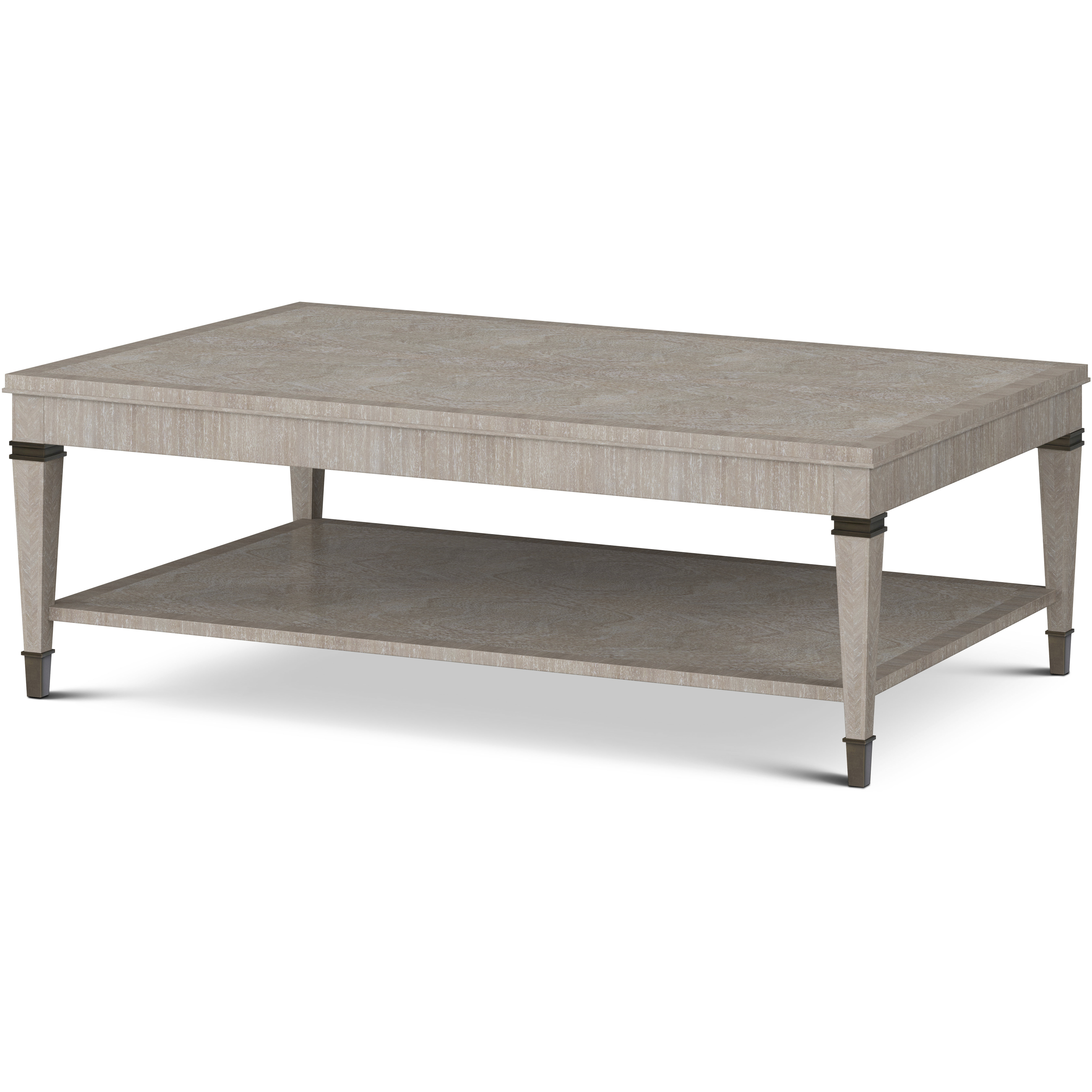 Woolfe 52.25 X 32.25 inch Geo Coast Cocktail Table, Wooden, Marlborough by Alexa Hampton