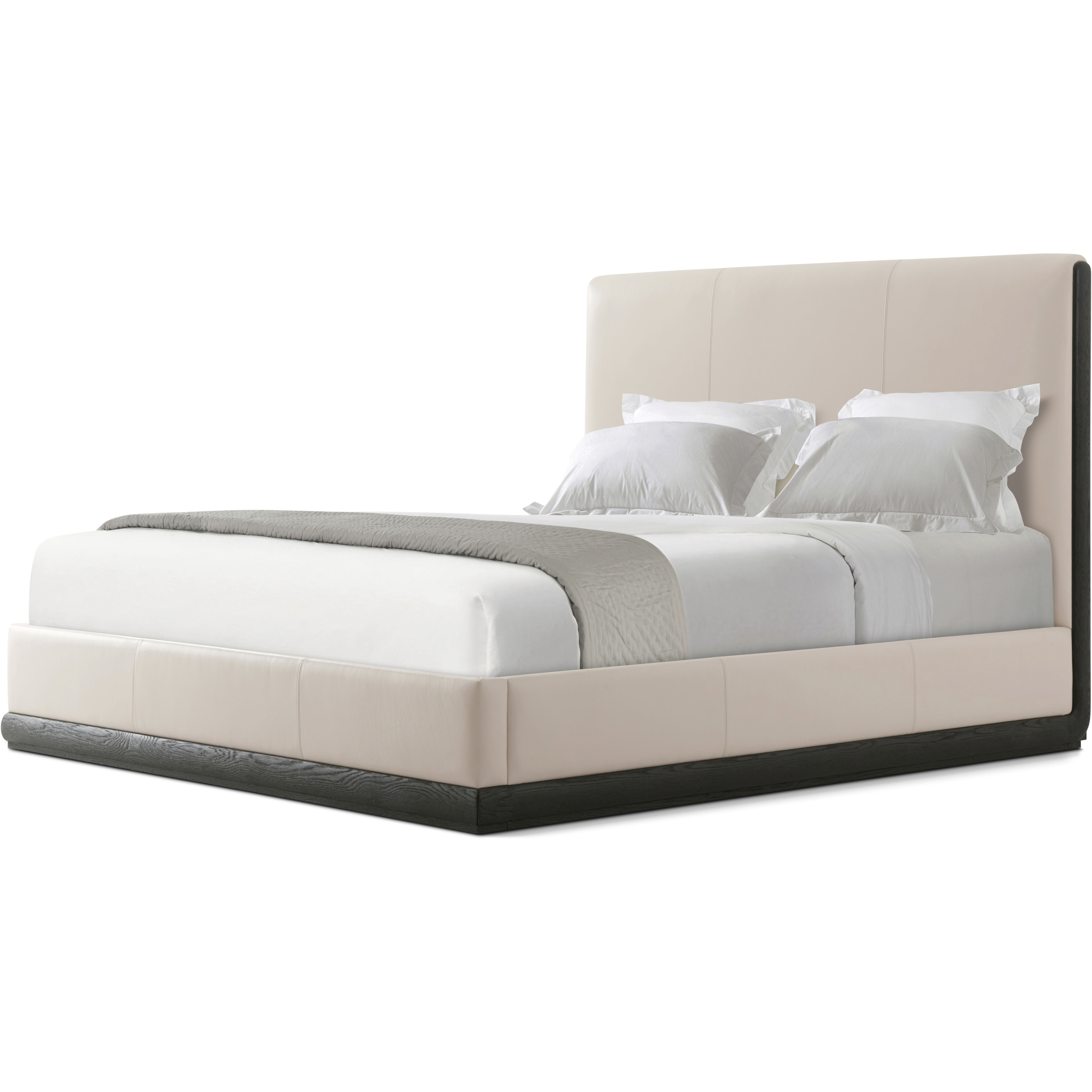 Repose Charcoal Oak California King Bed, Upholstered