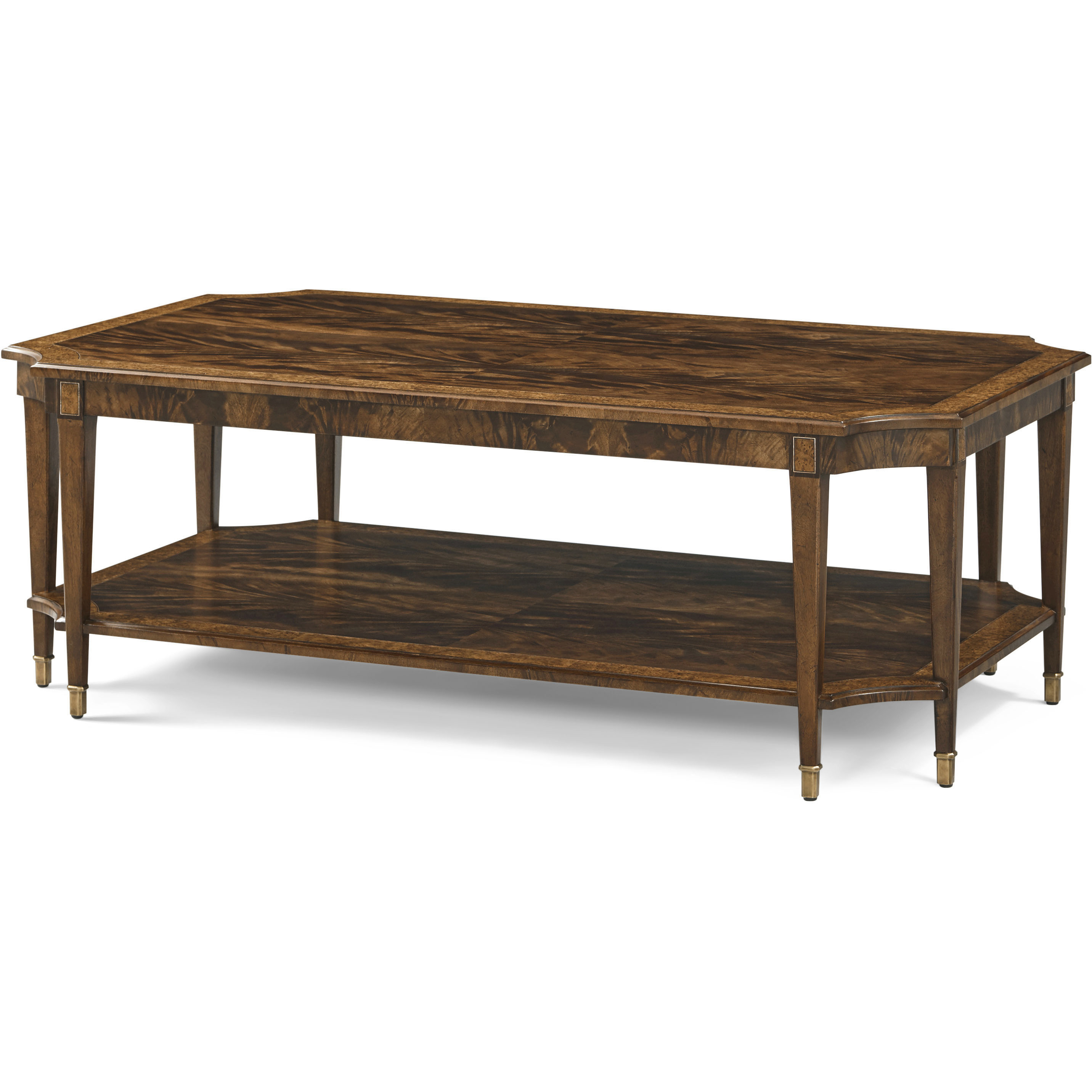 Sloane 54 X 32 inch Edwardian Brown Cocktail Table, Wooden