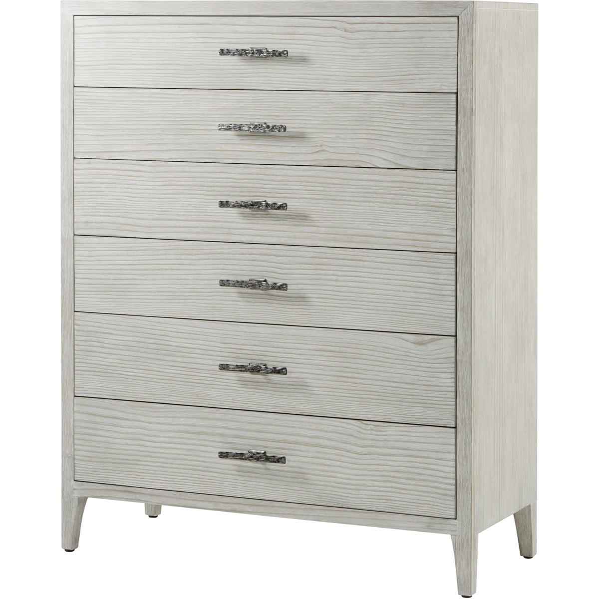 Breeze Sea Salt with Dark Sterling Tall Chest of Drawers