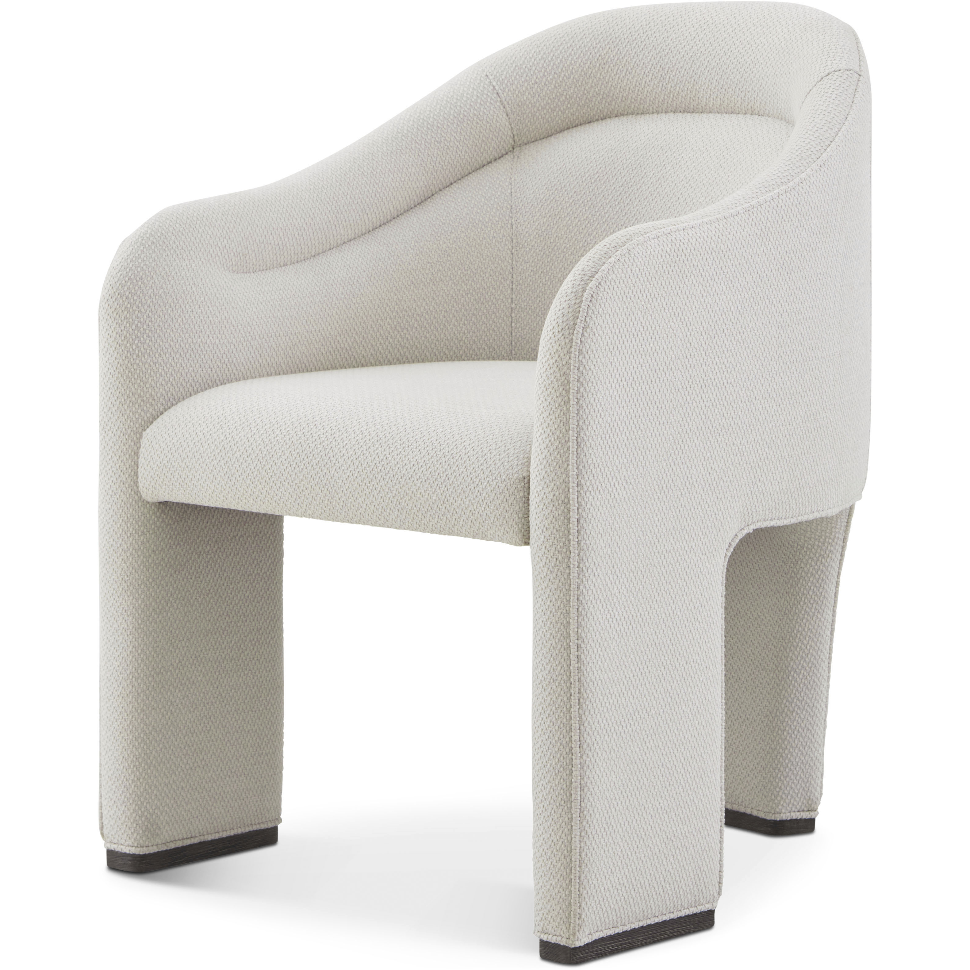 Maxwell Obsidian Dining Chair, Wooden, Upholstered