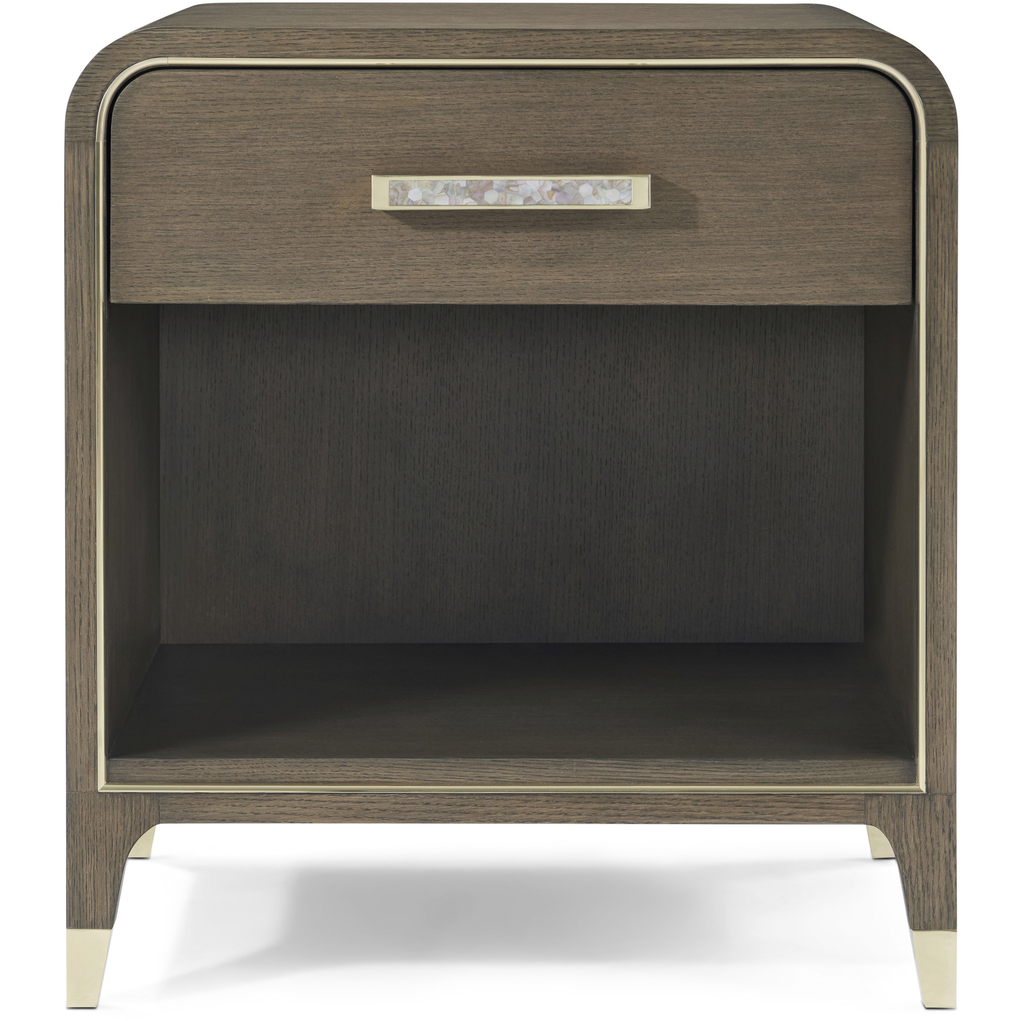 Judith Leiber Couture 29.25 X 26 inch Mink Nightstand, Wooden, 1-Drawer