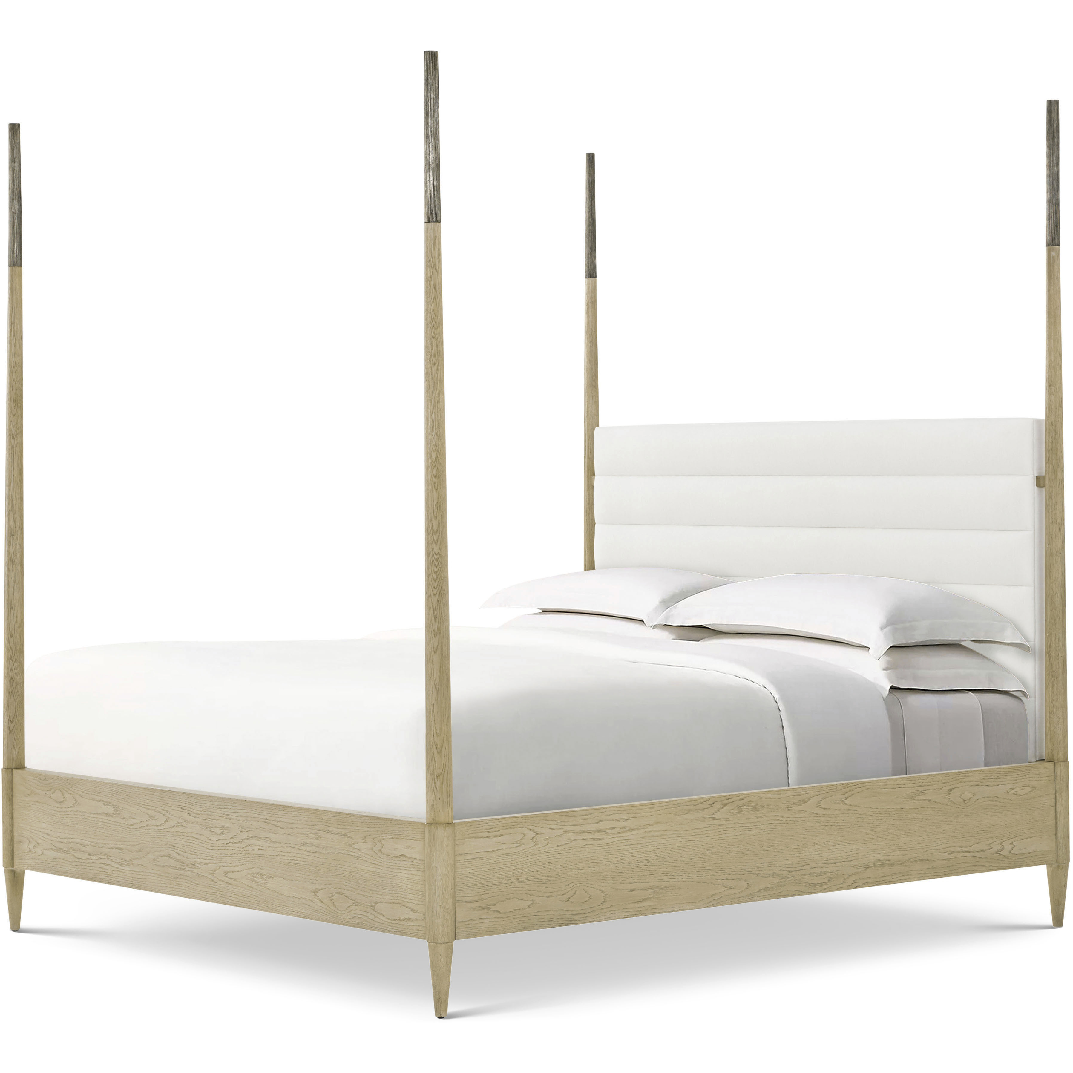 Balboa Coastal Grey Poster US Queen Bed, Wooden, Upholstered