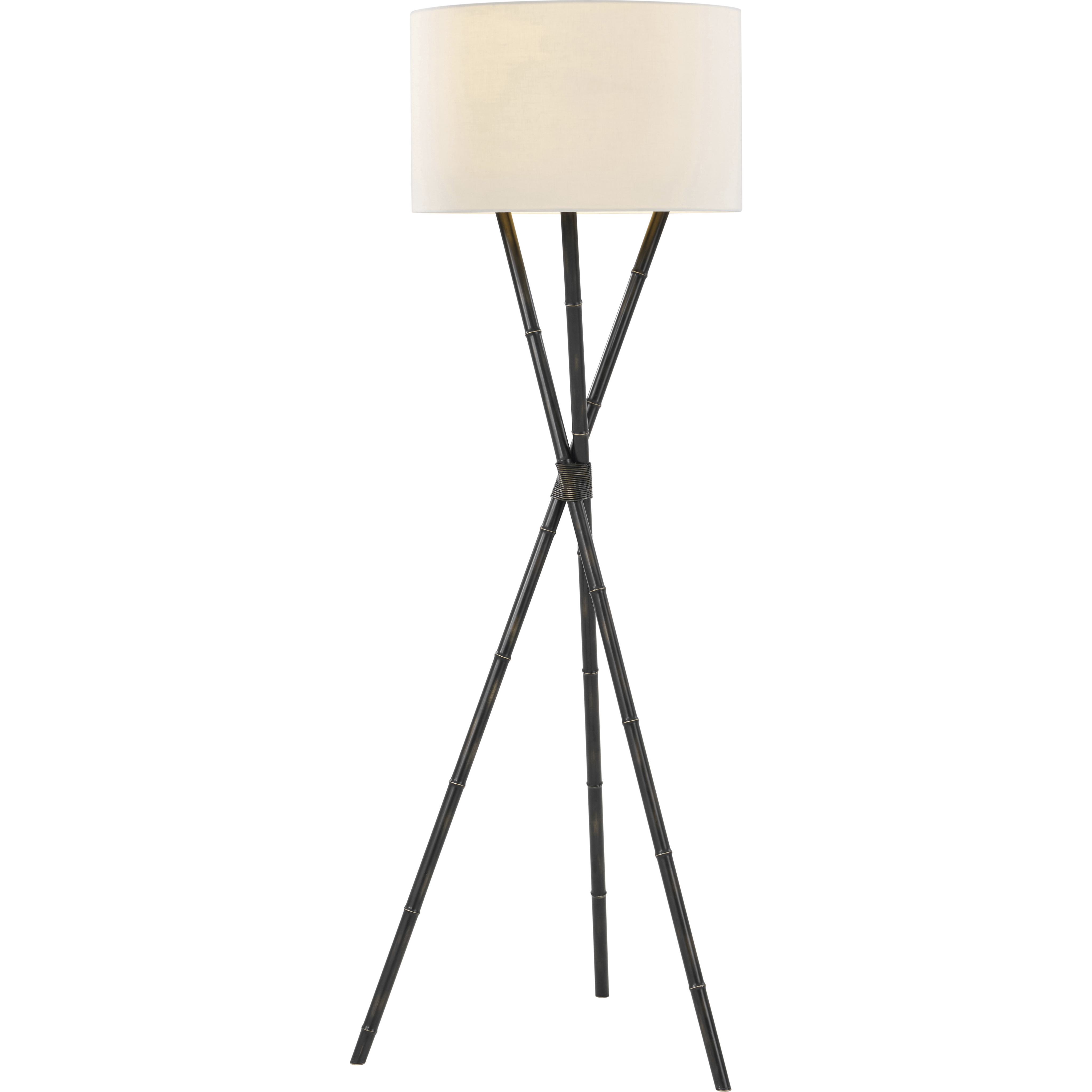 Kesden 64.5 inch Romulus Bamboo Floor Lamp Portable Light, Trio, TA Illuminations