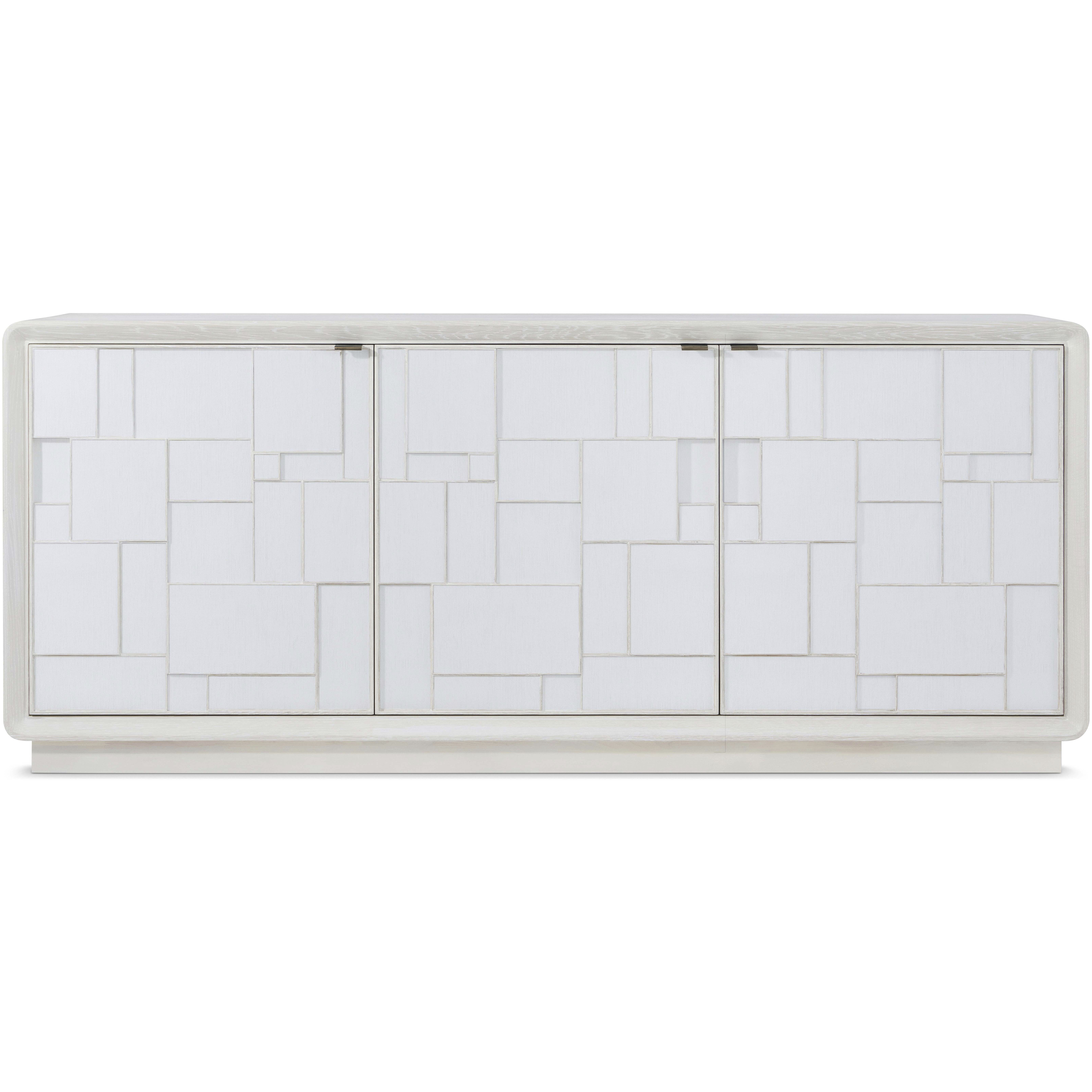 Amelia 79.75 X 19 inch Sandbar Credenza, Wooden, with Wallpaper, Coastal