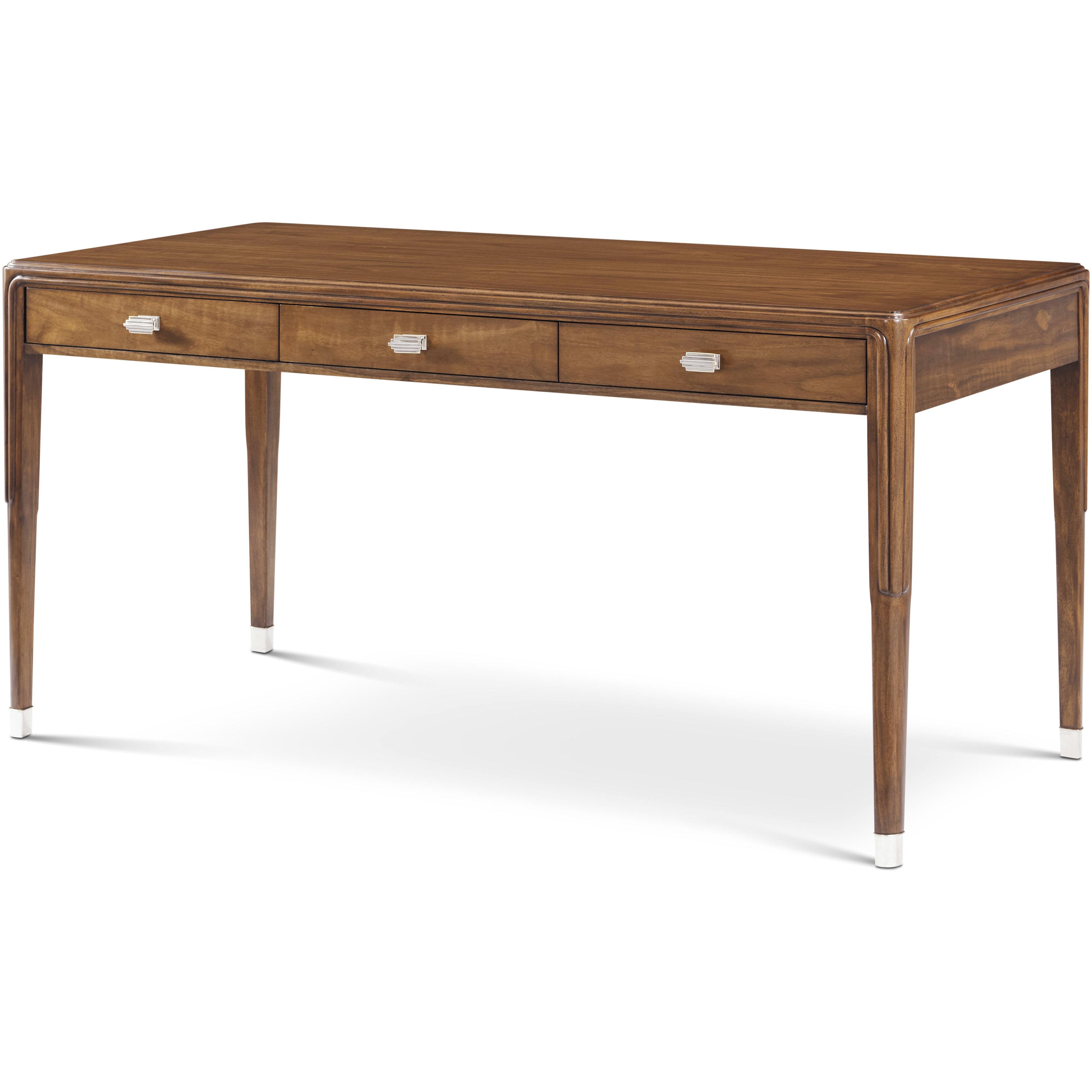 Dorchester 60 X 28 inch Mayfair / Antique White Brass Writing Desk, Wooden