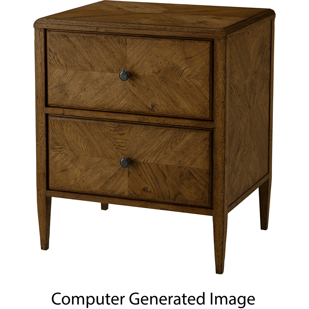 Nova 28.5 X 24 inch Dusk Nightstand, Two Drawers