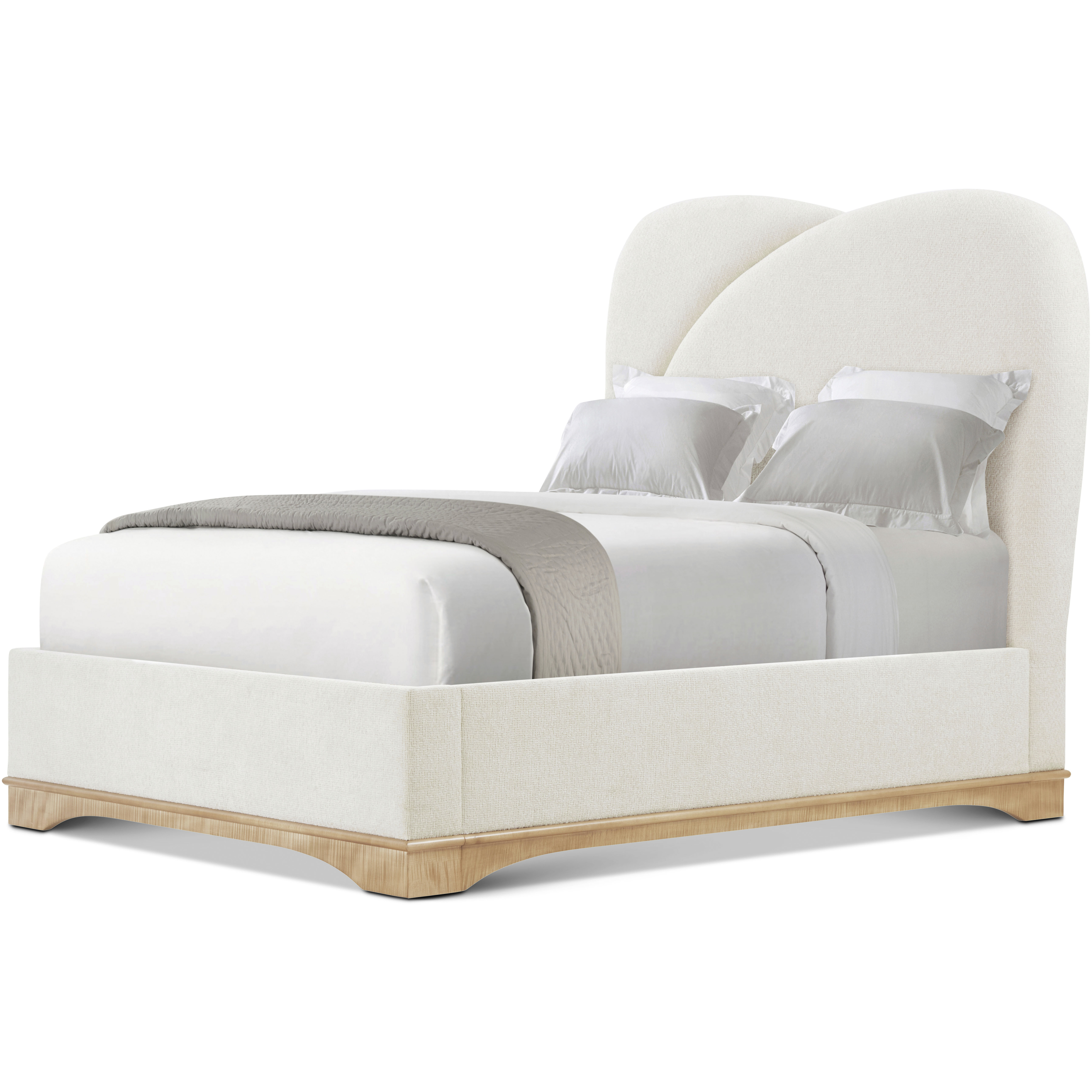 Origins Sesame US Queen Bed, Wooden, Upholstered