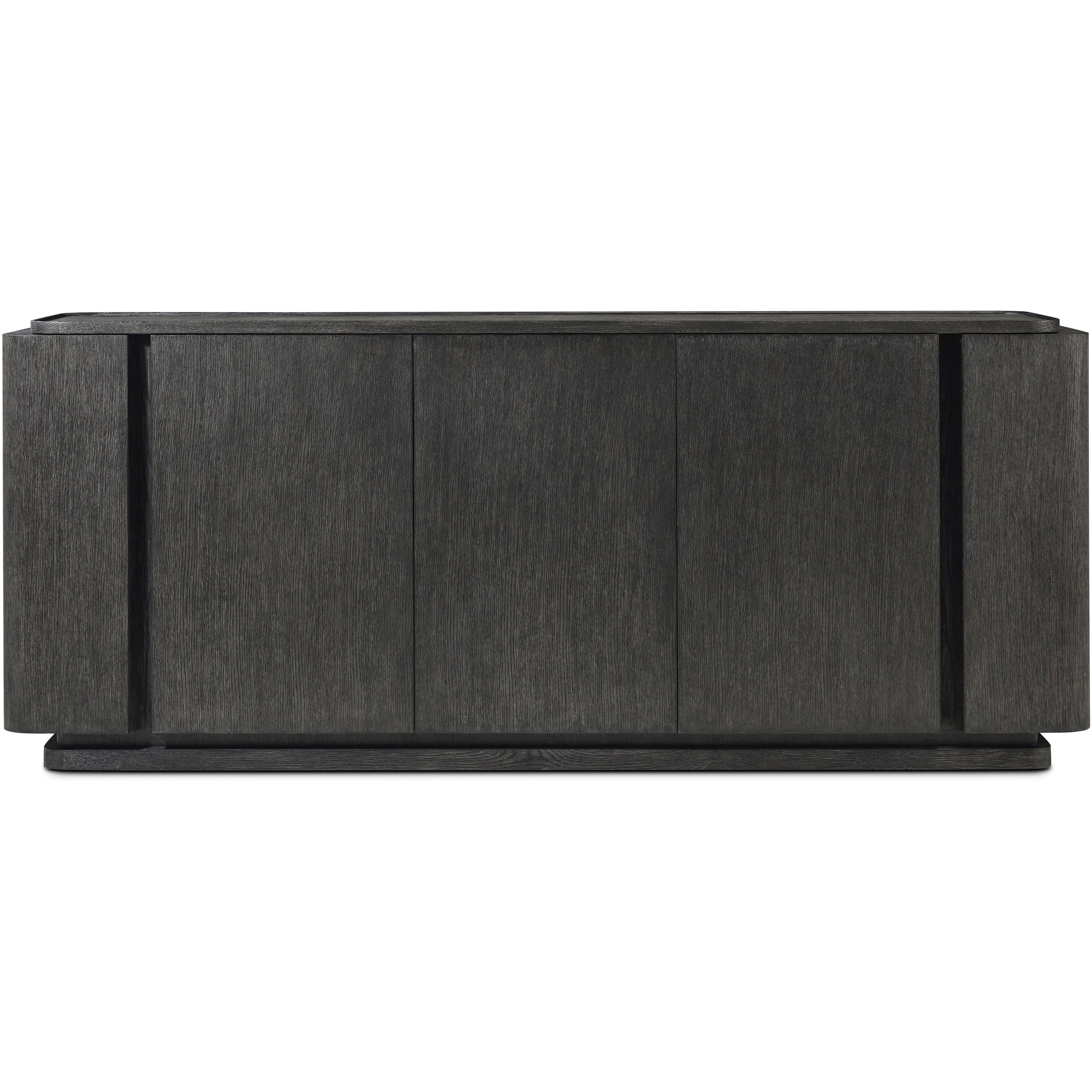 Repose 78.75 X 17.75 inch Charcoal Oak Sideboard, Wooden, 3-Door