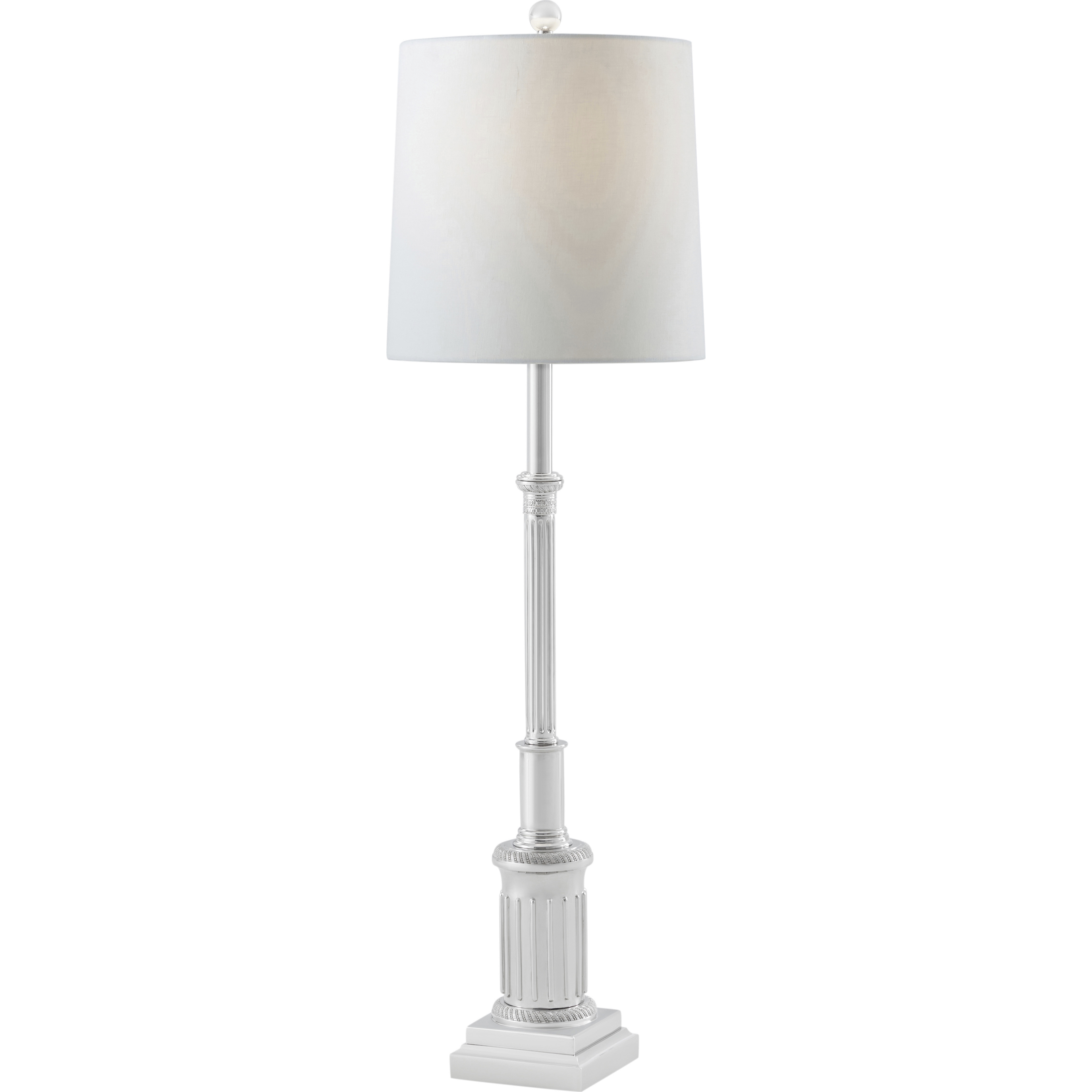 Ashleigh 41.5 inch Nickel Plated Buffet Lamp Portable Light, TA Illuminations