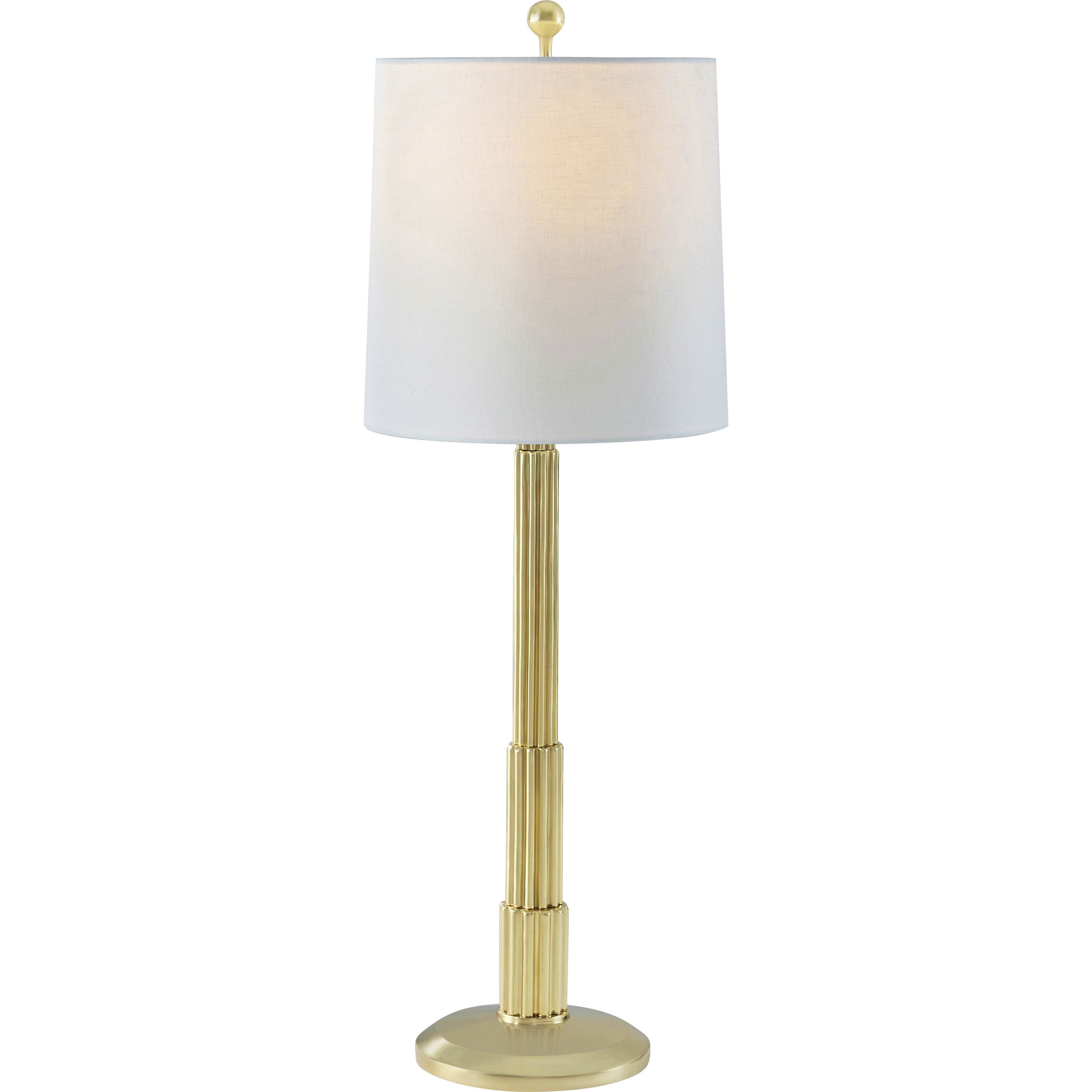 Empire 39 inch Polished Brass Buffet Lamp Portable Light, TA Illuminations